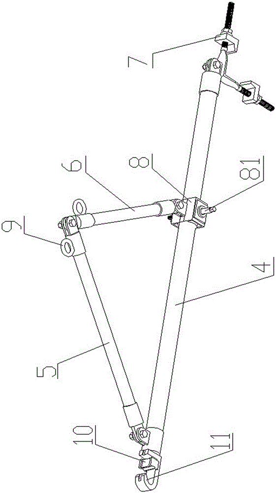 Same-tower multi-loop power transmission line strain insulator string electrification replacing method and device