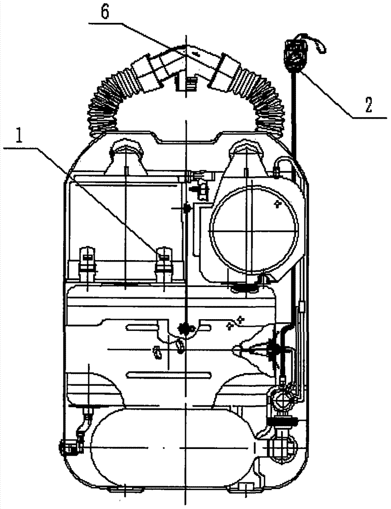 Positive-pressure oxygen respirator with functions of drinking and intelligent electronic alarming