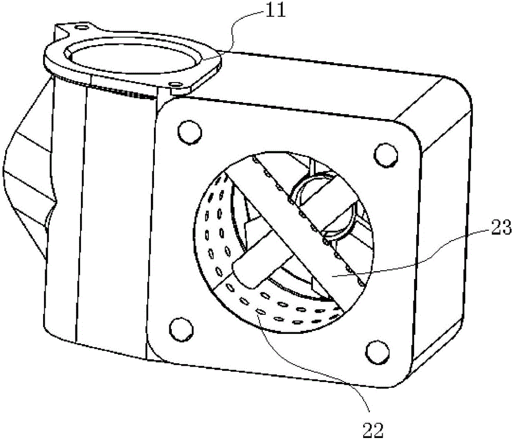 Integrated EGR (exhaust gas recirculation) mixer