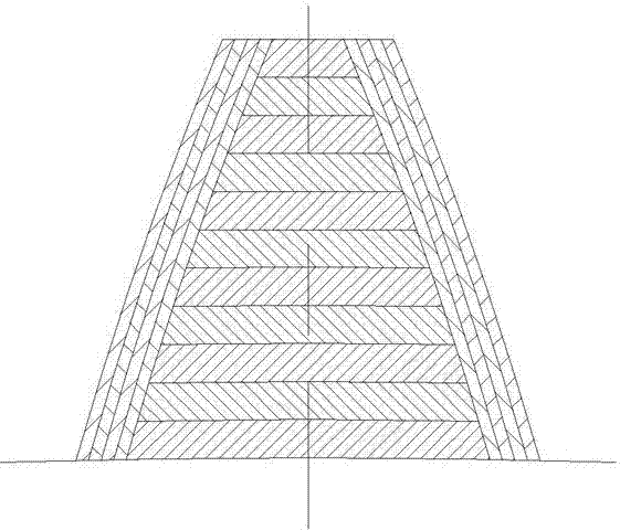 A single-side broaching gear broach with the same profile