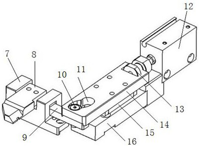 Double-rocker-arm cutting-off mechanism for braiding connecting piece of circulator plastic package shell