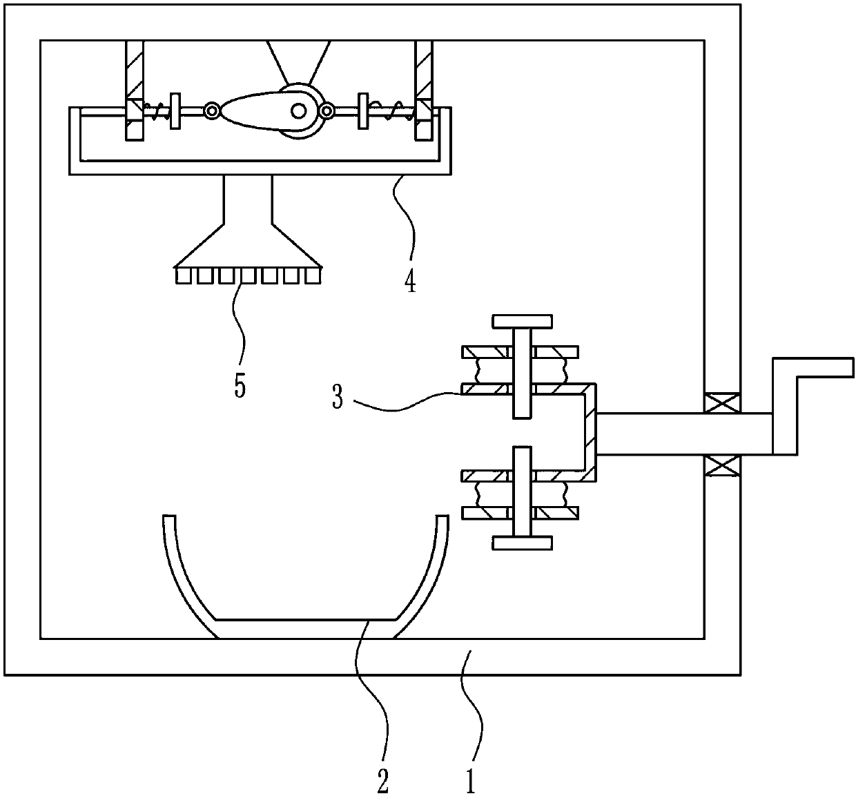 Spraying equipment before coating of mechanical arm parts