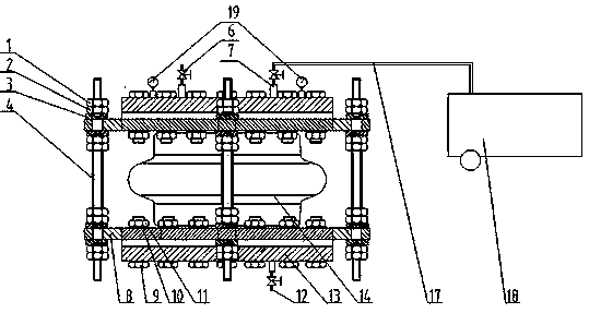 Performance identification test method for high-reliability rubber expansion joint