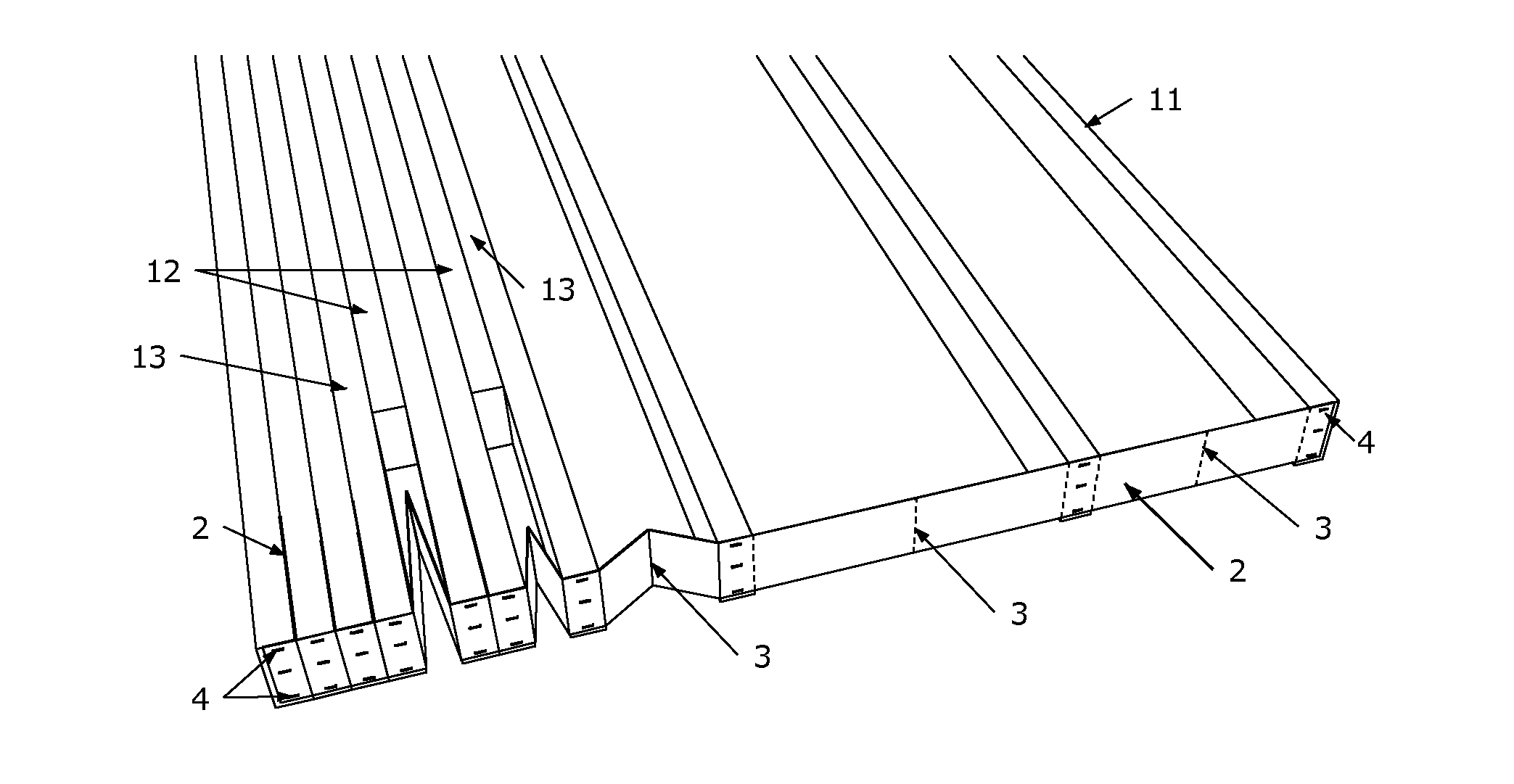 Pre-distancing collapsible system particularly for the elements of a structural frame