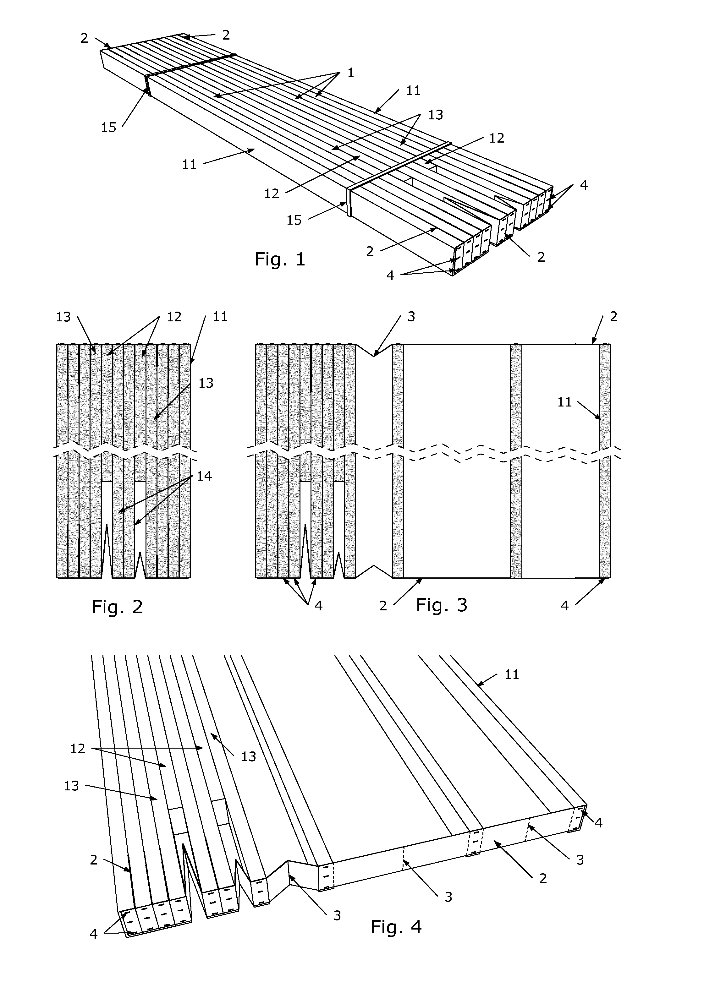 Pre-distancing collapsible system particularly for the elements of a structural frame