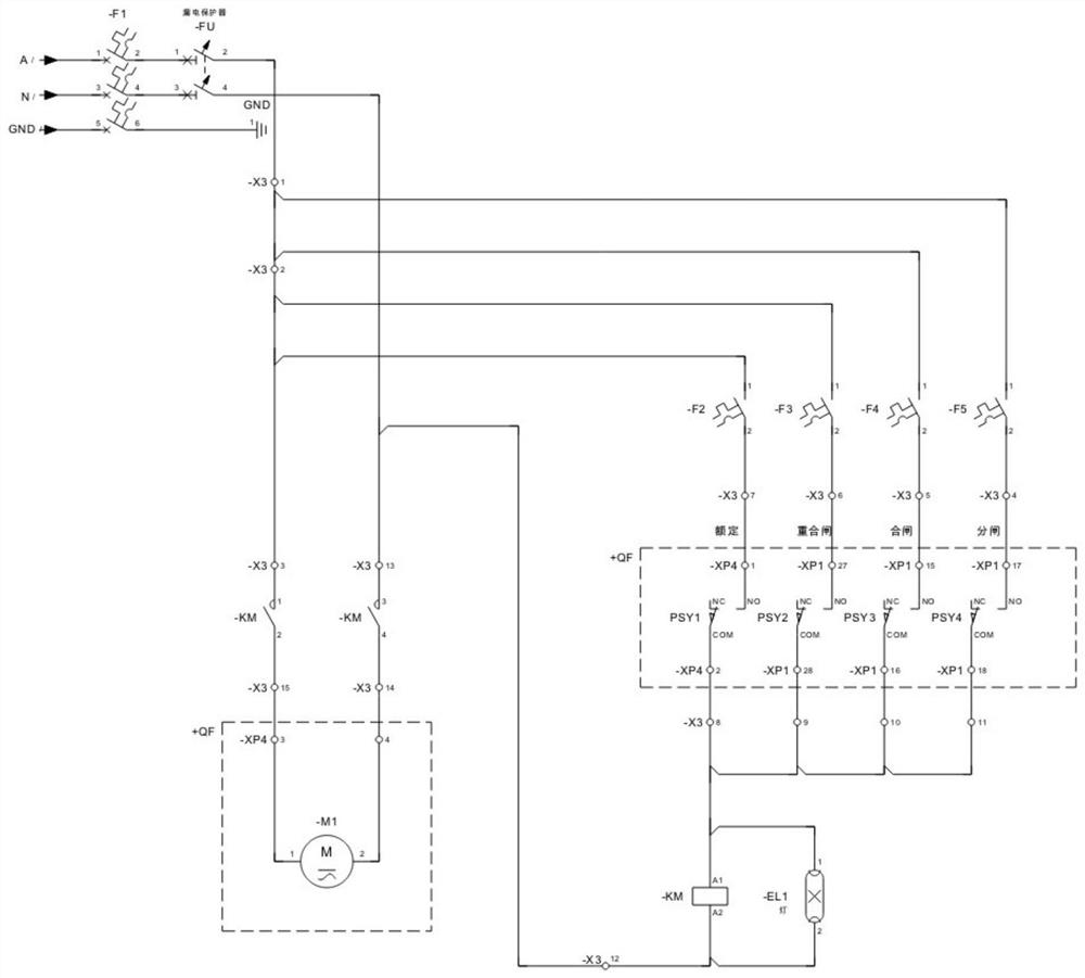 GIS circuit breaker disc spring hydraulic mechanism energy storage pressure control device and circuit breaker