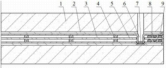 Double-vacuum-layer glass composite vacuum heat-insulation plate with edge sealed by seal strip and manufacturing method thereof