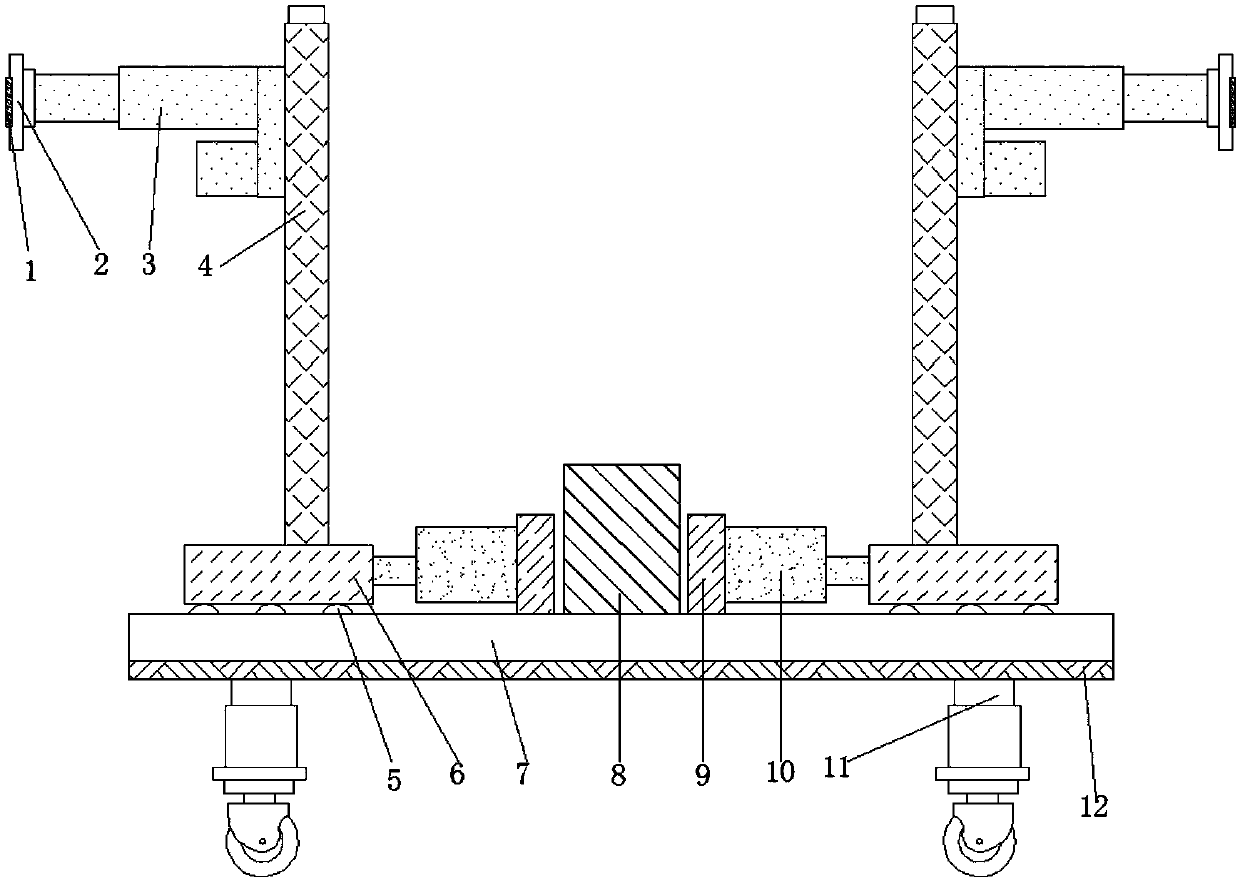 Fixing clamp for spraying paint to car shell