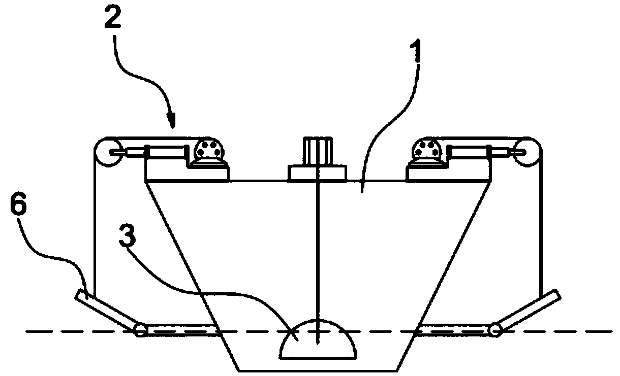 Unattended ship stabilizing device