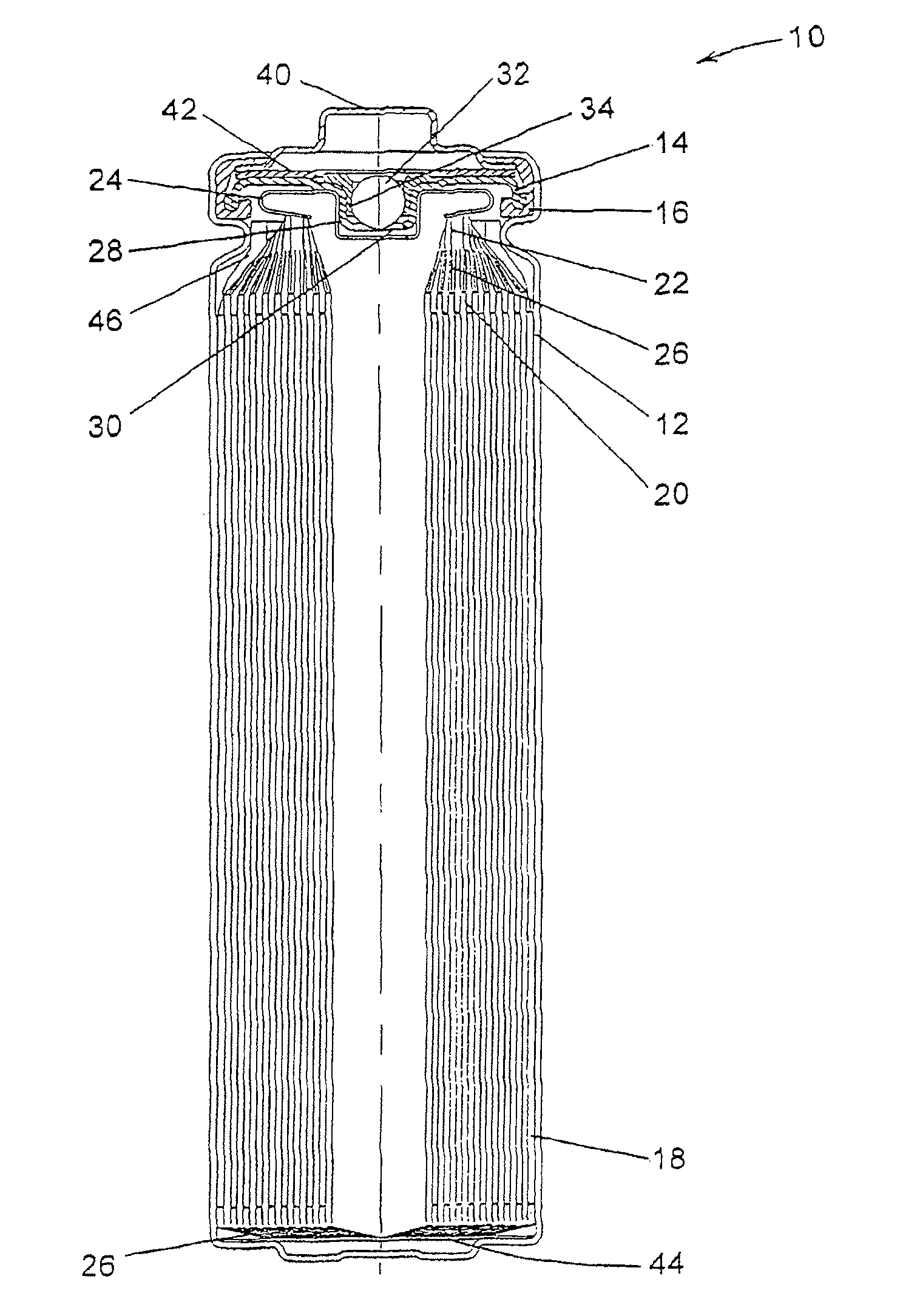 High discharge capacity lithium battery