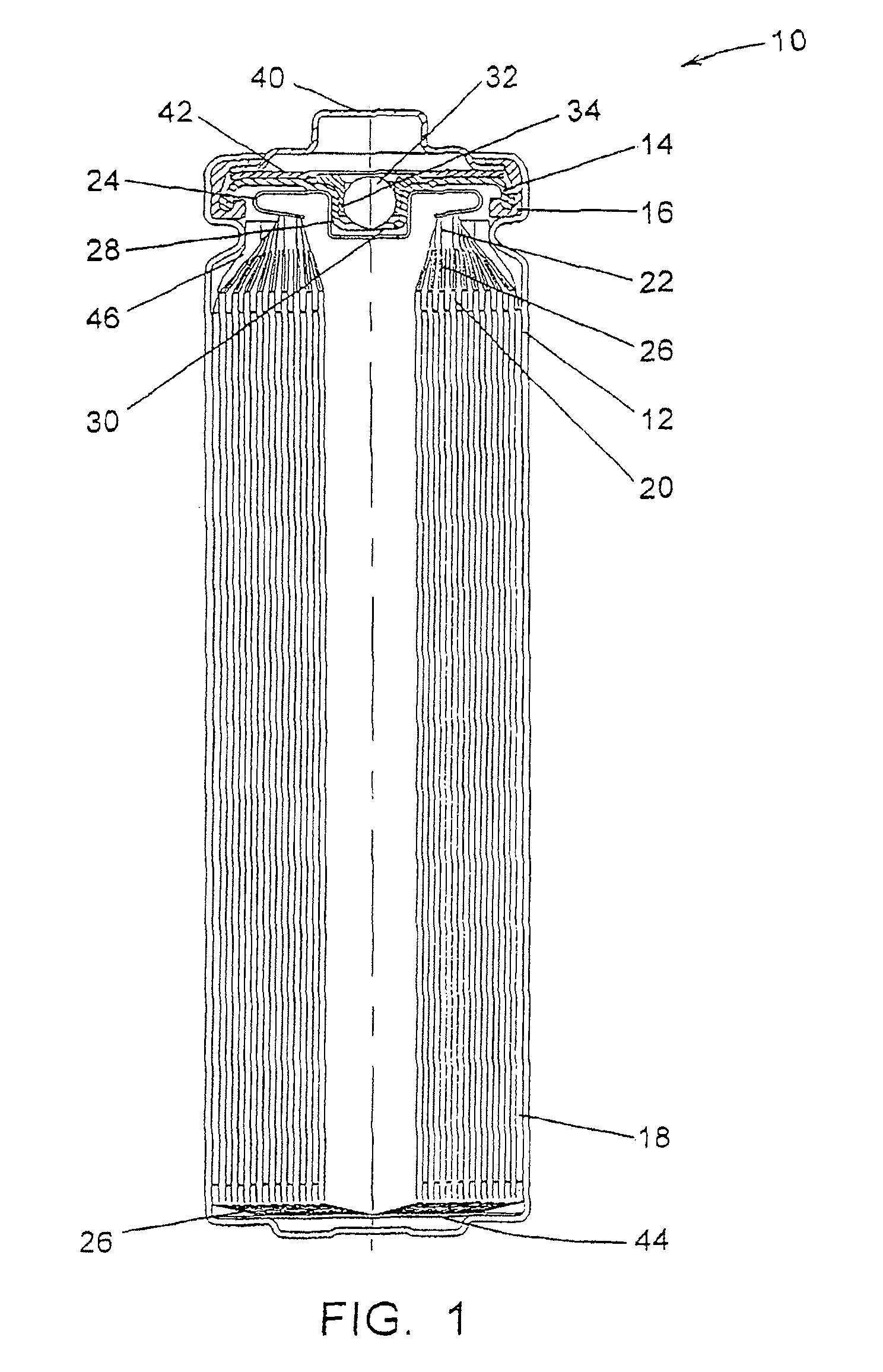 High discharge capacity lithium battery