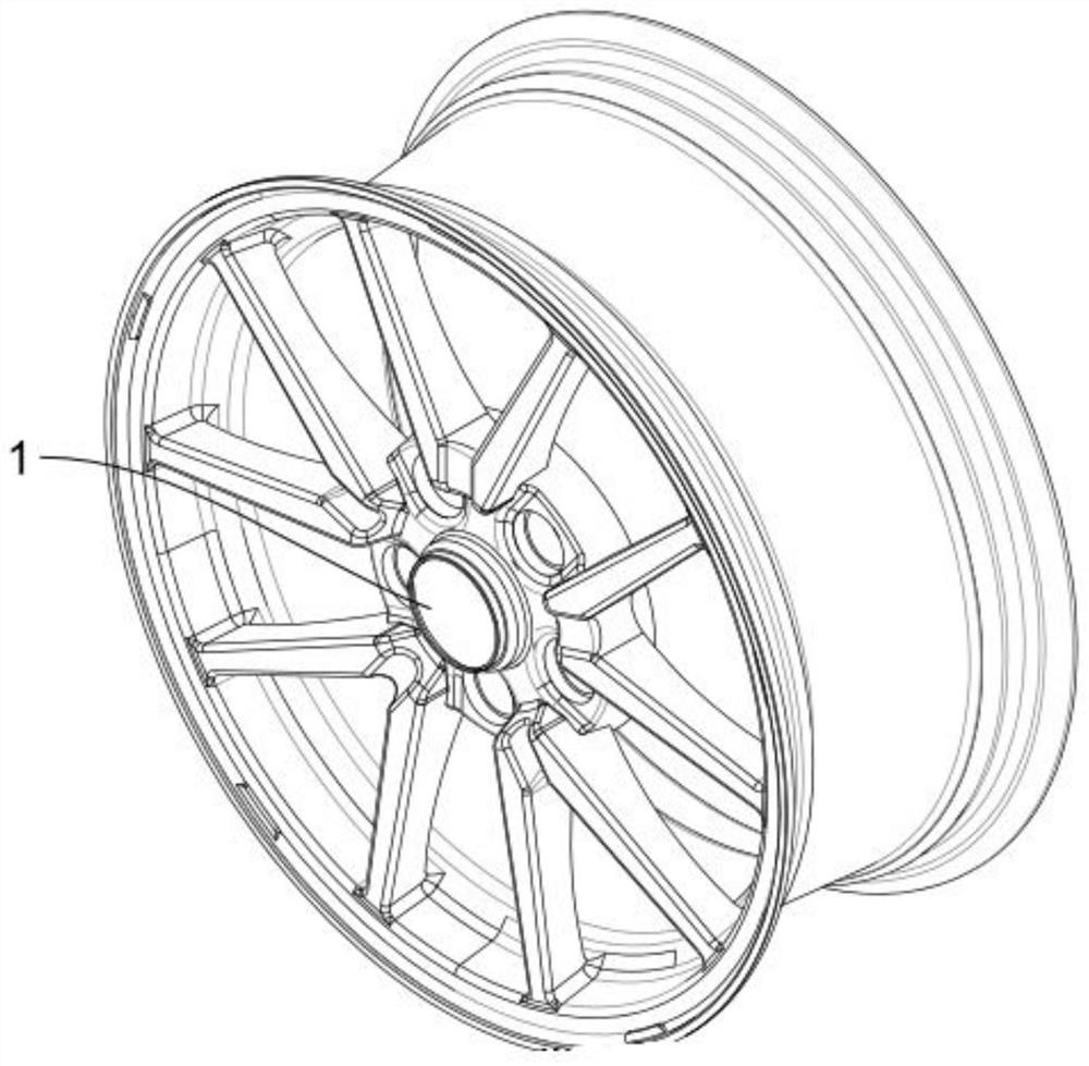 Hub decoration center cover, equipment and use method of hub decoration cover