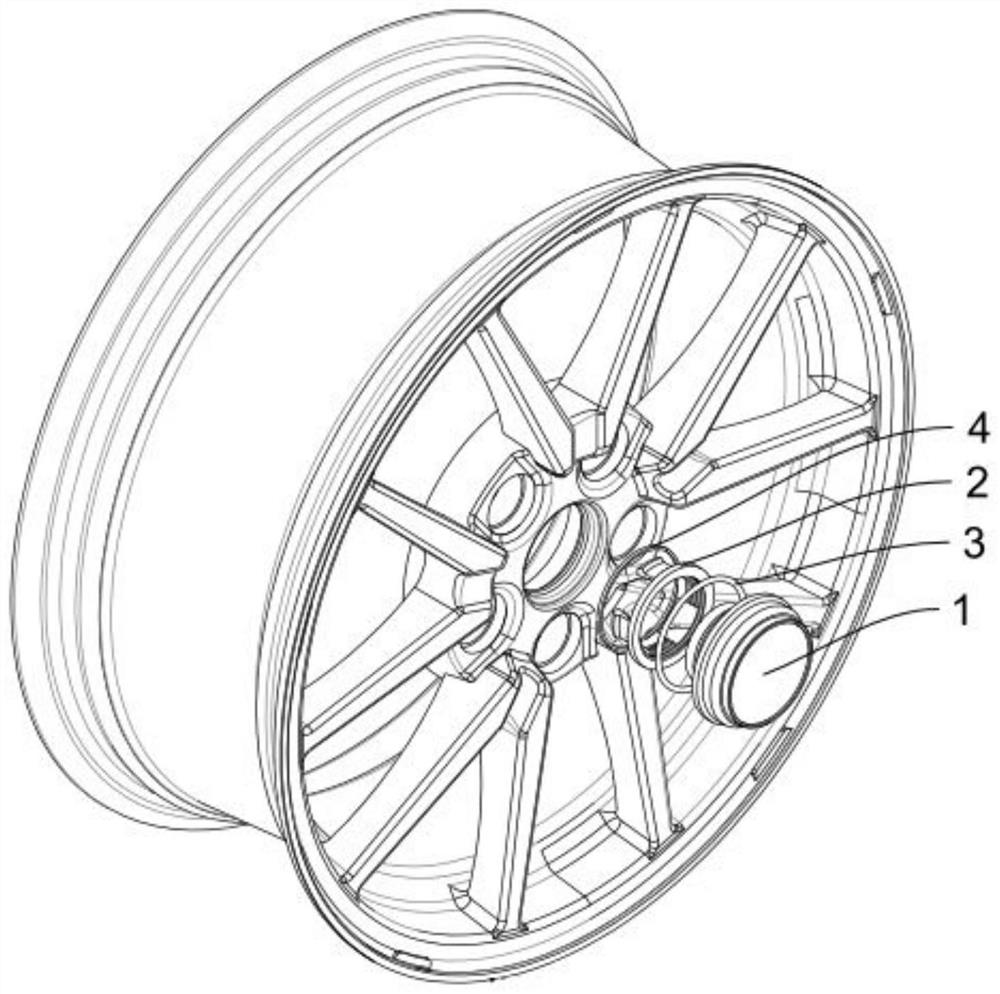 Hub decoration center cover, equipment and use method of hub decoration cover