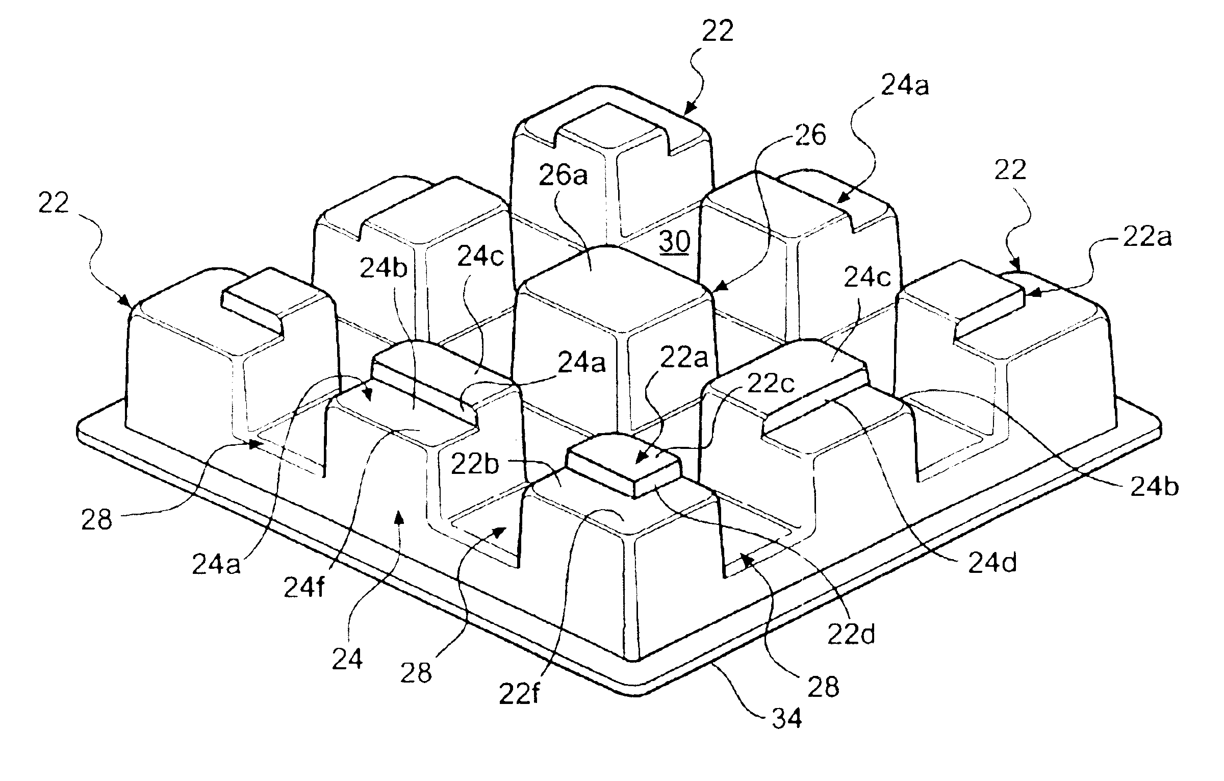 Stackable open top containers