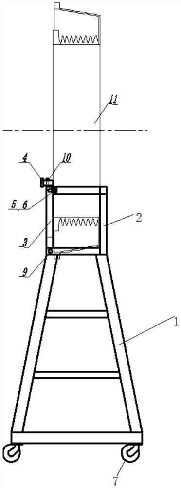 Low-pressure steam turbine end steam seal corrugated joint supporting device and method