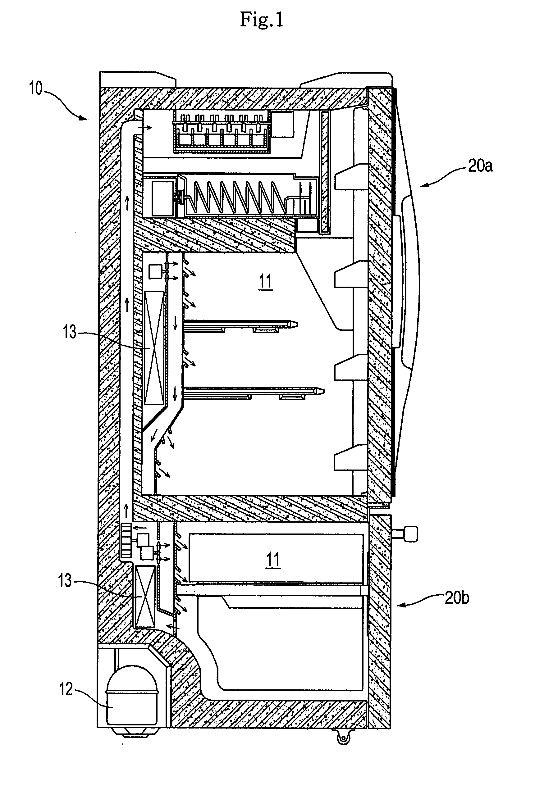 Drawer type door and refrigerator having the same