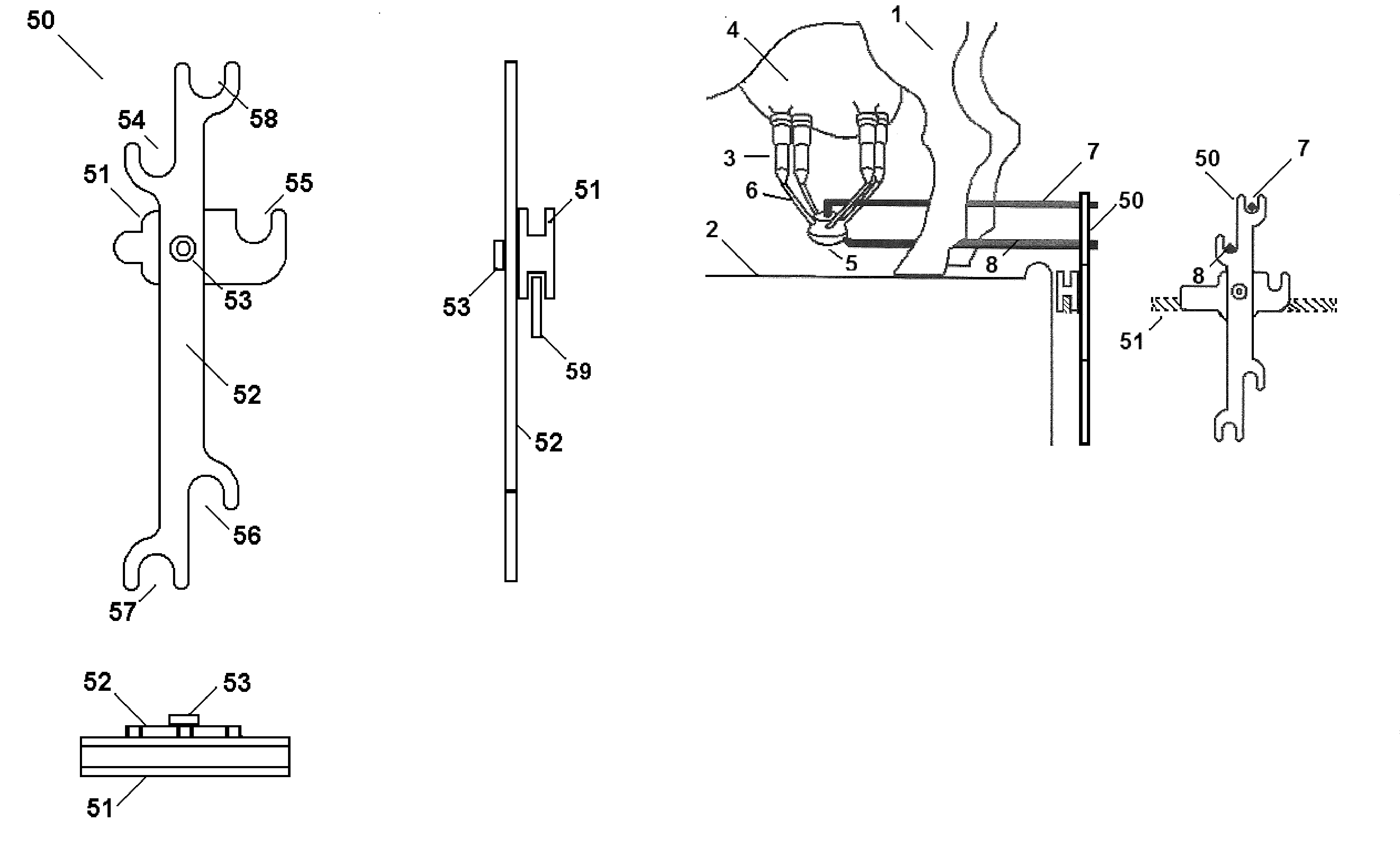 Slender milking hose support tree