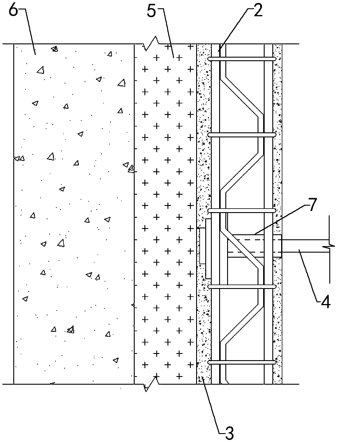 High ground stress soft rock tunnel supporting structure system and construction method thereof