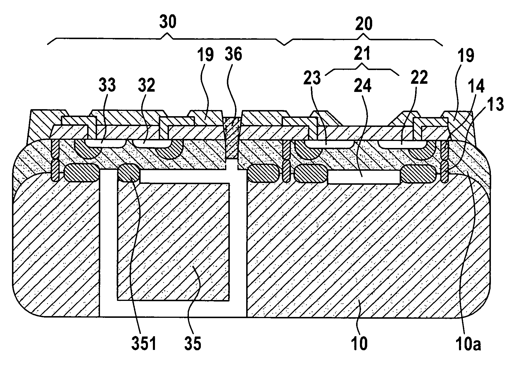 Micromechanical device having two sensor patterns