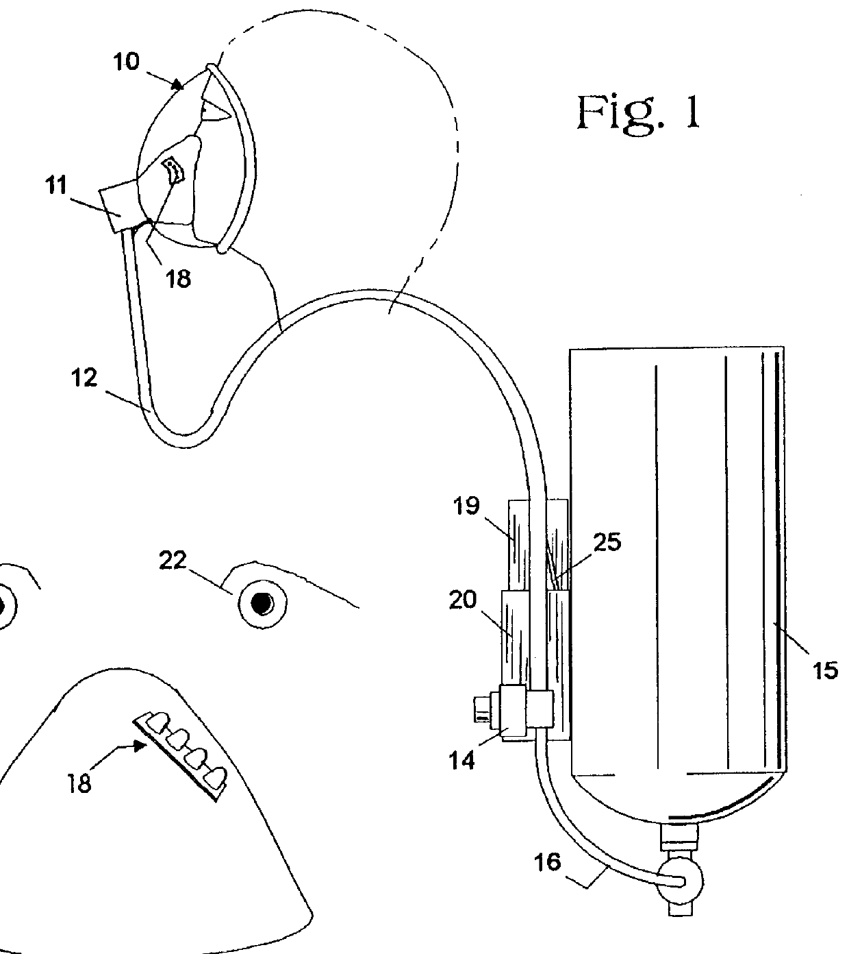 Pressure display for self contained breathing apparatus