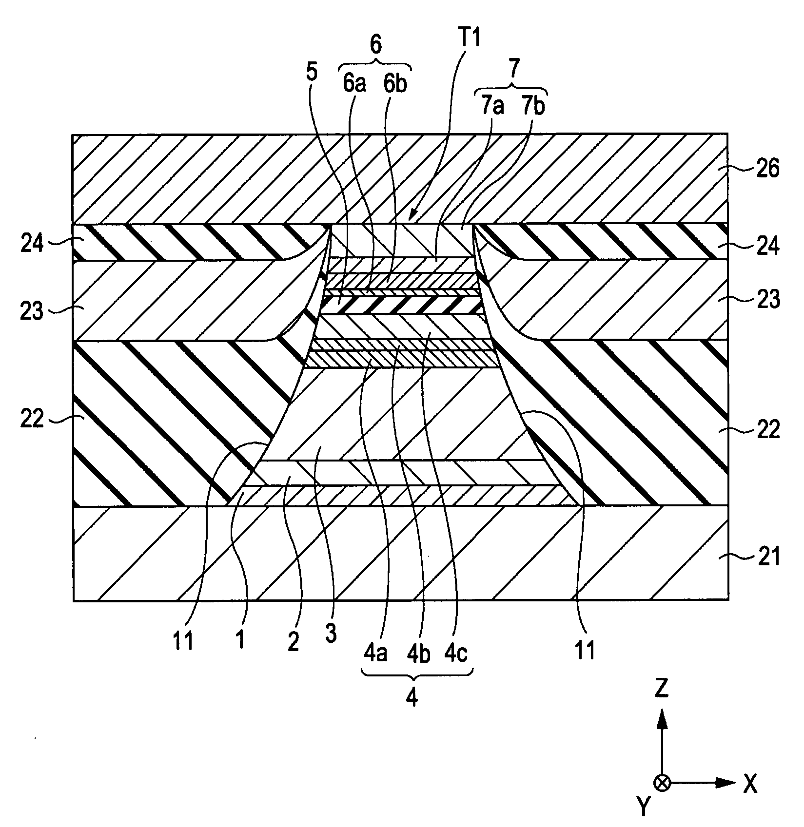 Tunneling magnetic sensor including free magnetic layer and magnesium protective layer disposed thereon