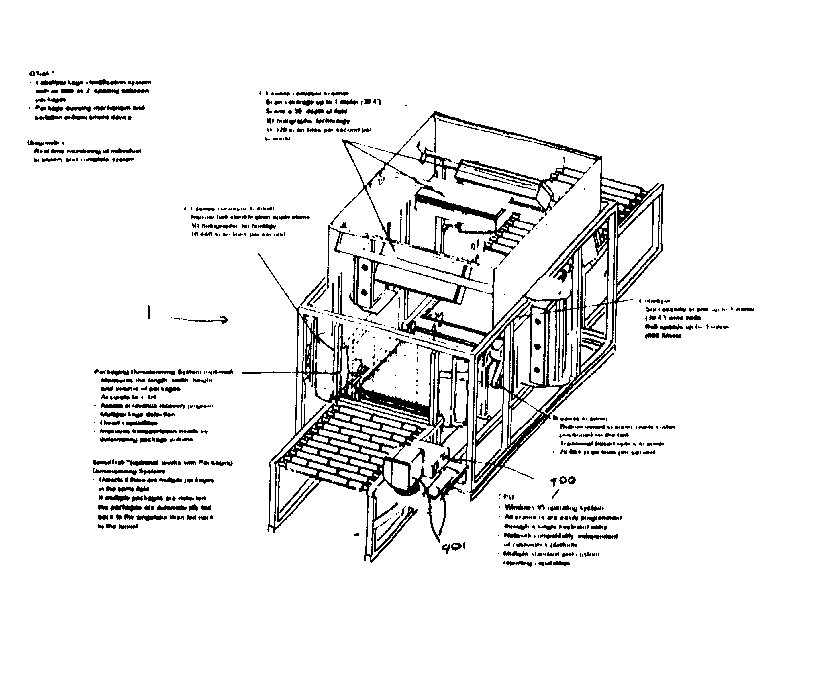 Automated object dimensioning system employing contour tracing, vertice detection, and forner point detection and reduction methods on 2-d range data maps