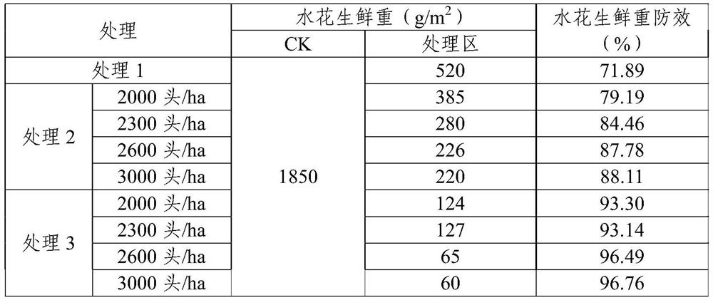 A method of synergistically controlling terrestrial water peanuts with plant substitution control and natural enemies