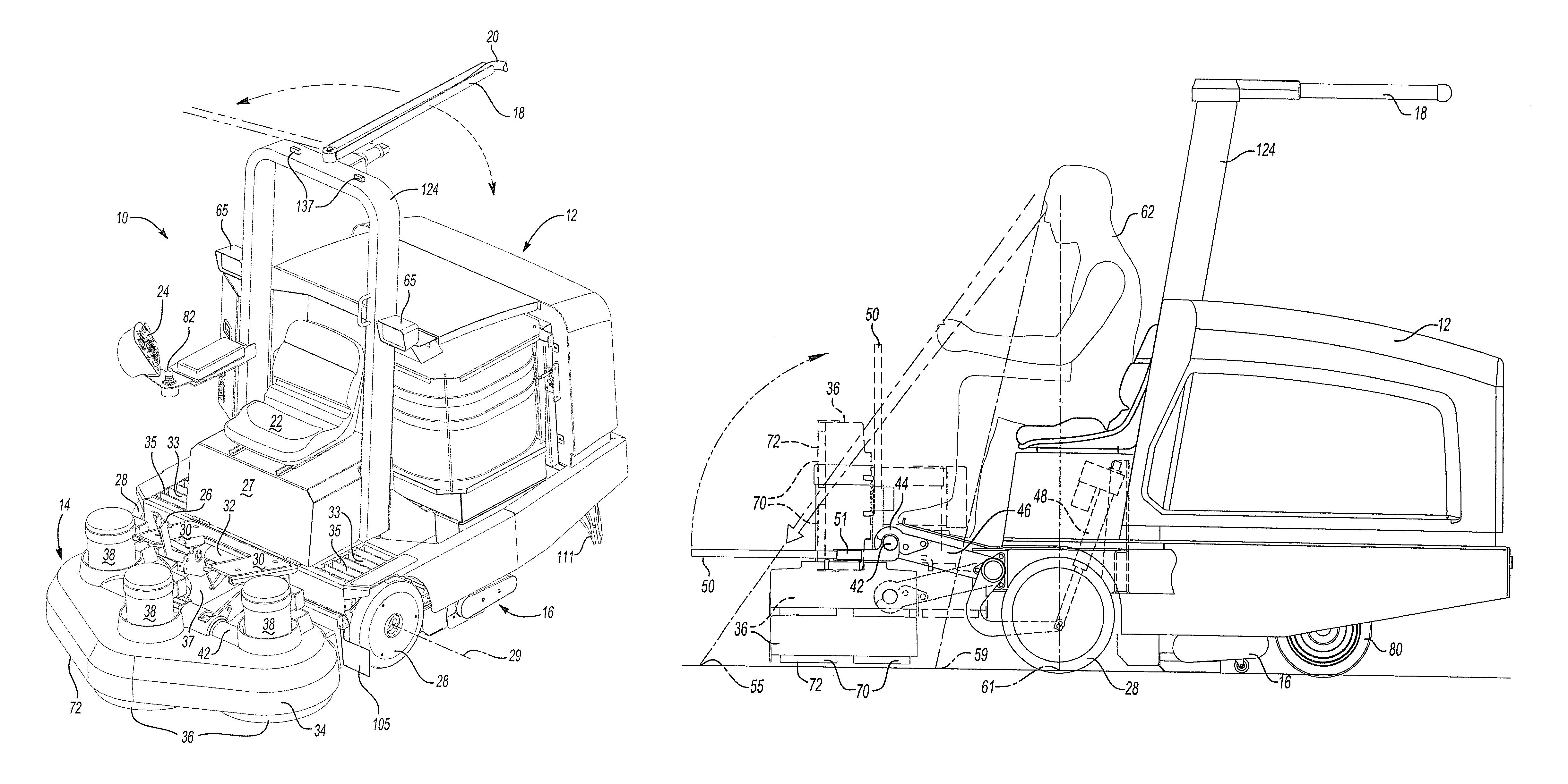 Riding apparatus for polishing and cleaning floor surfaces