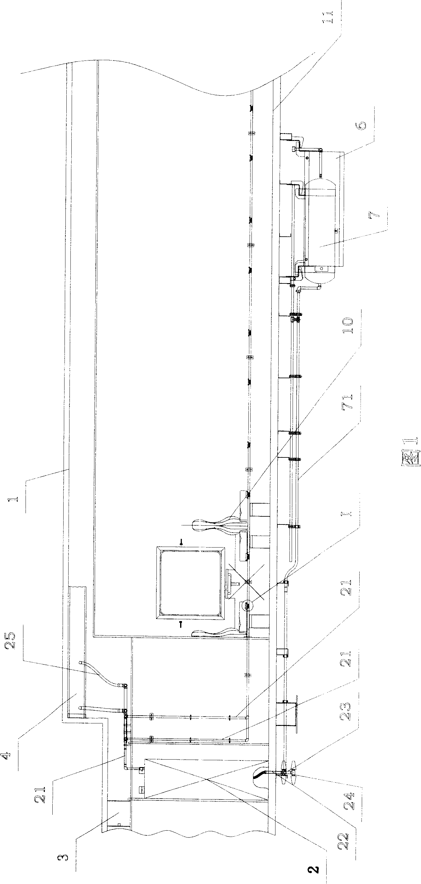 Oxygen-supplying device in rail vehicle and its method