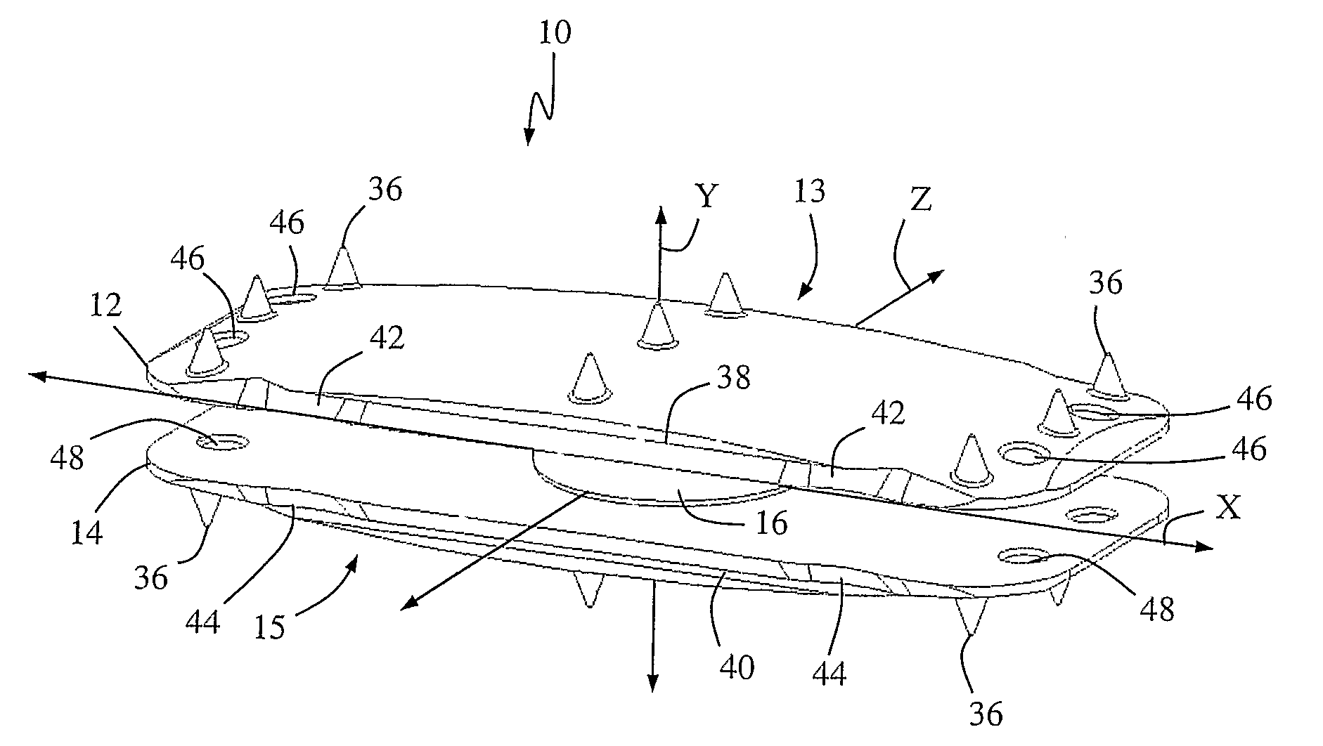 Total disc replacement system and related methods