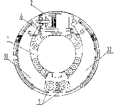 Drum-type hydraulic double-reinforcement shoe anchor pin type brake