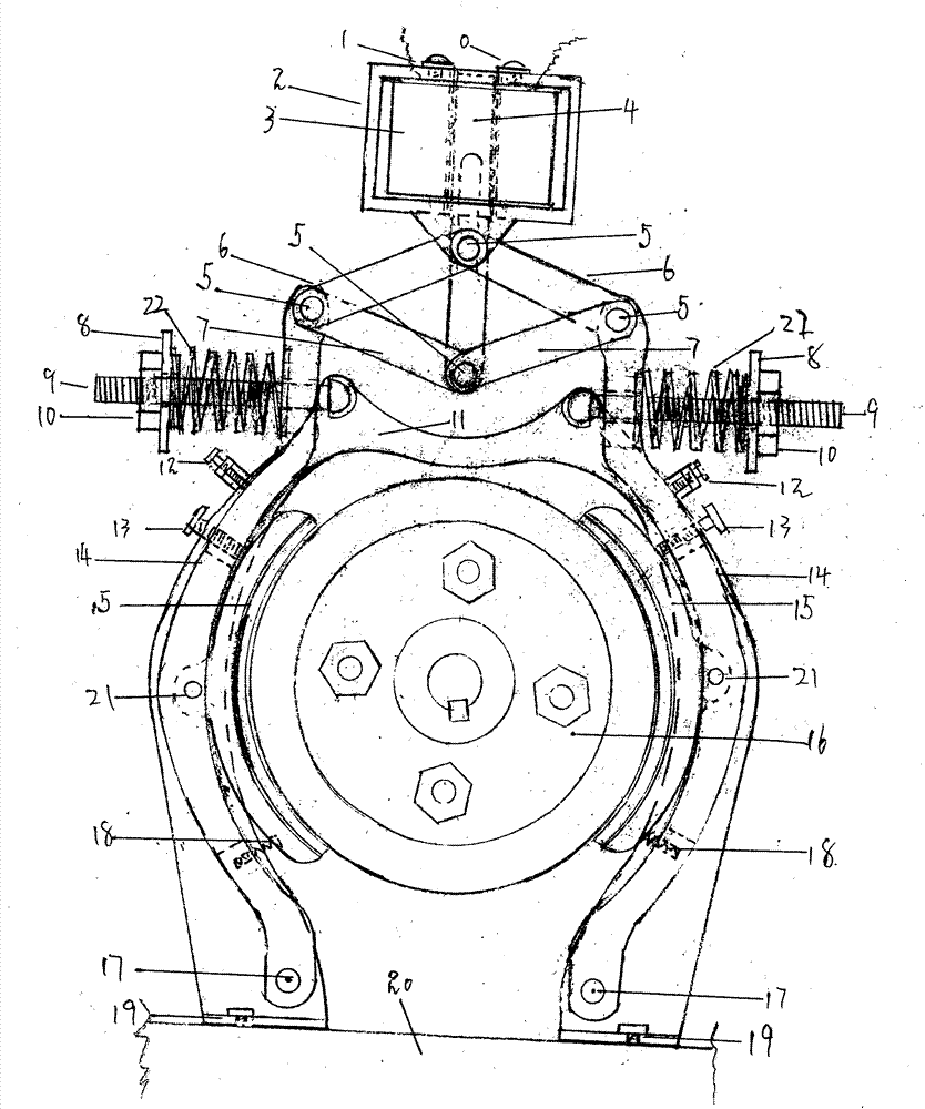 Cross type efficient reinforced braking method