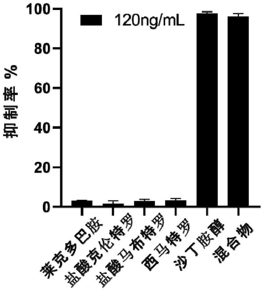 Method for detecting salbutamol based on SPR technology