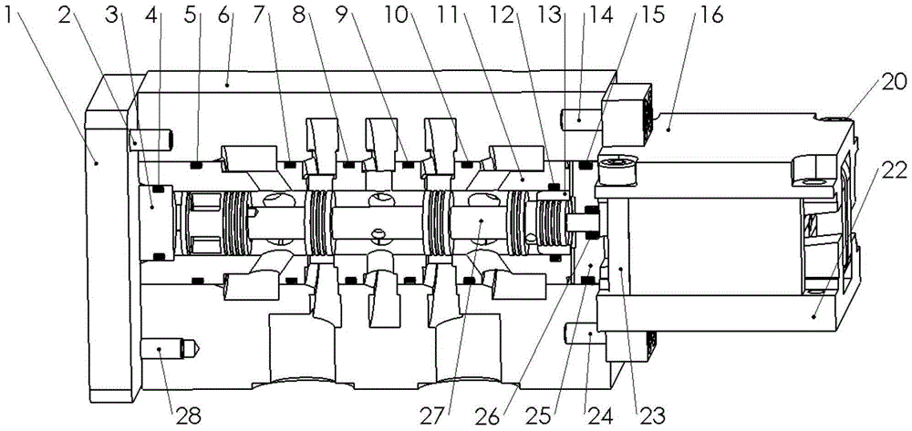 Two-dimensional force feedback type electro-hydraulic servo valve based on two freedom degrees of valve element