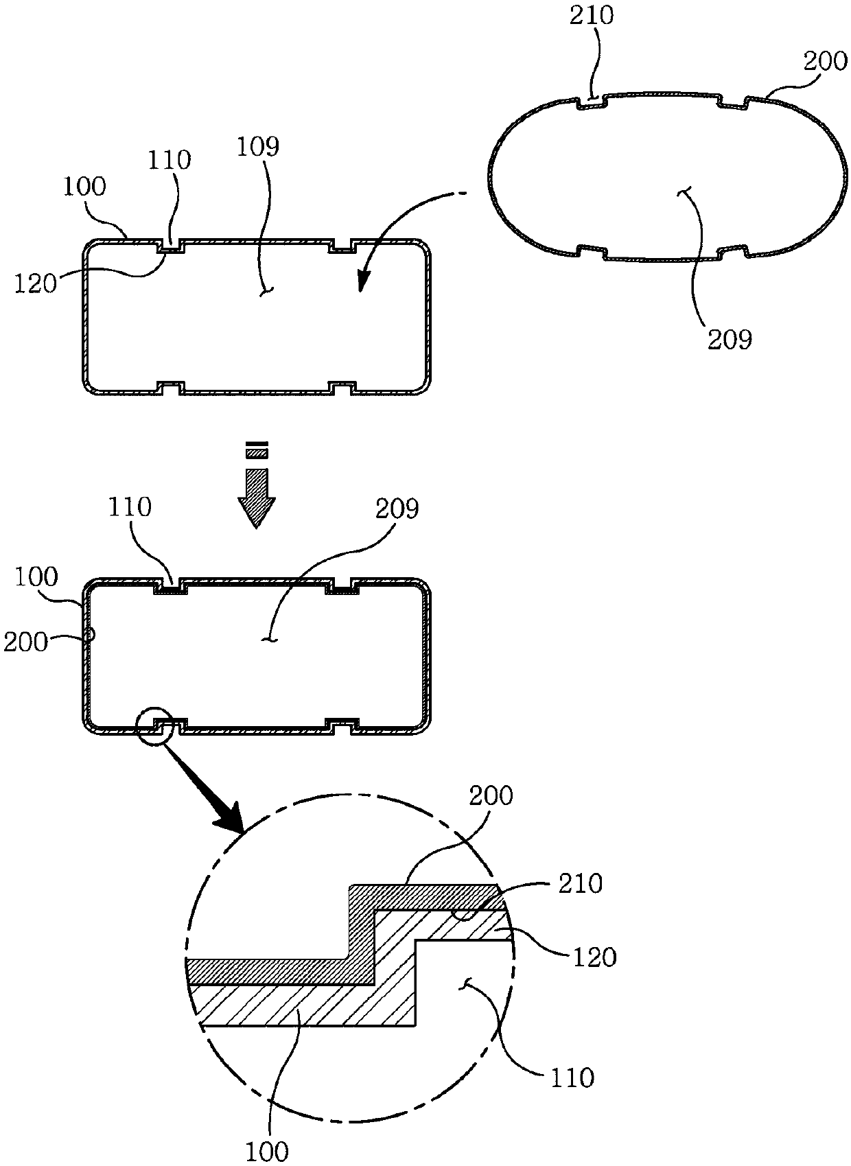 Buoy having tube part and method for manufacturing same