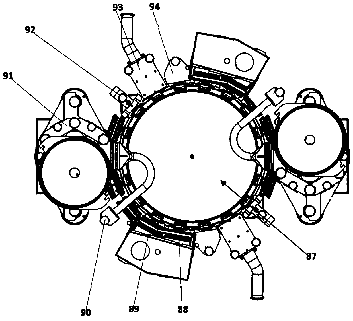 Double-filling high-yield capsule filling machine