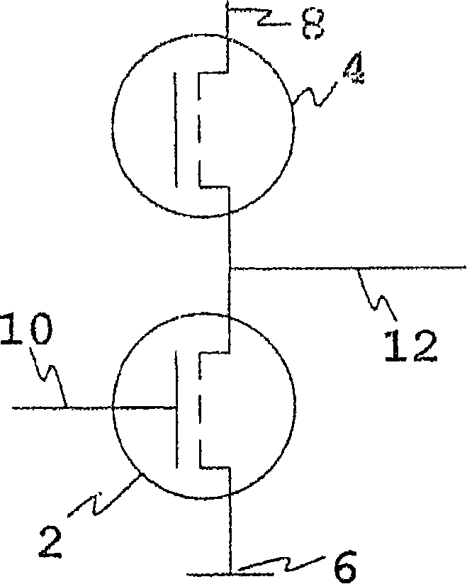 Logic gate with a potential-free gate electrode for organic integrated circuits