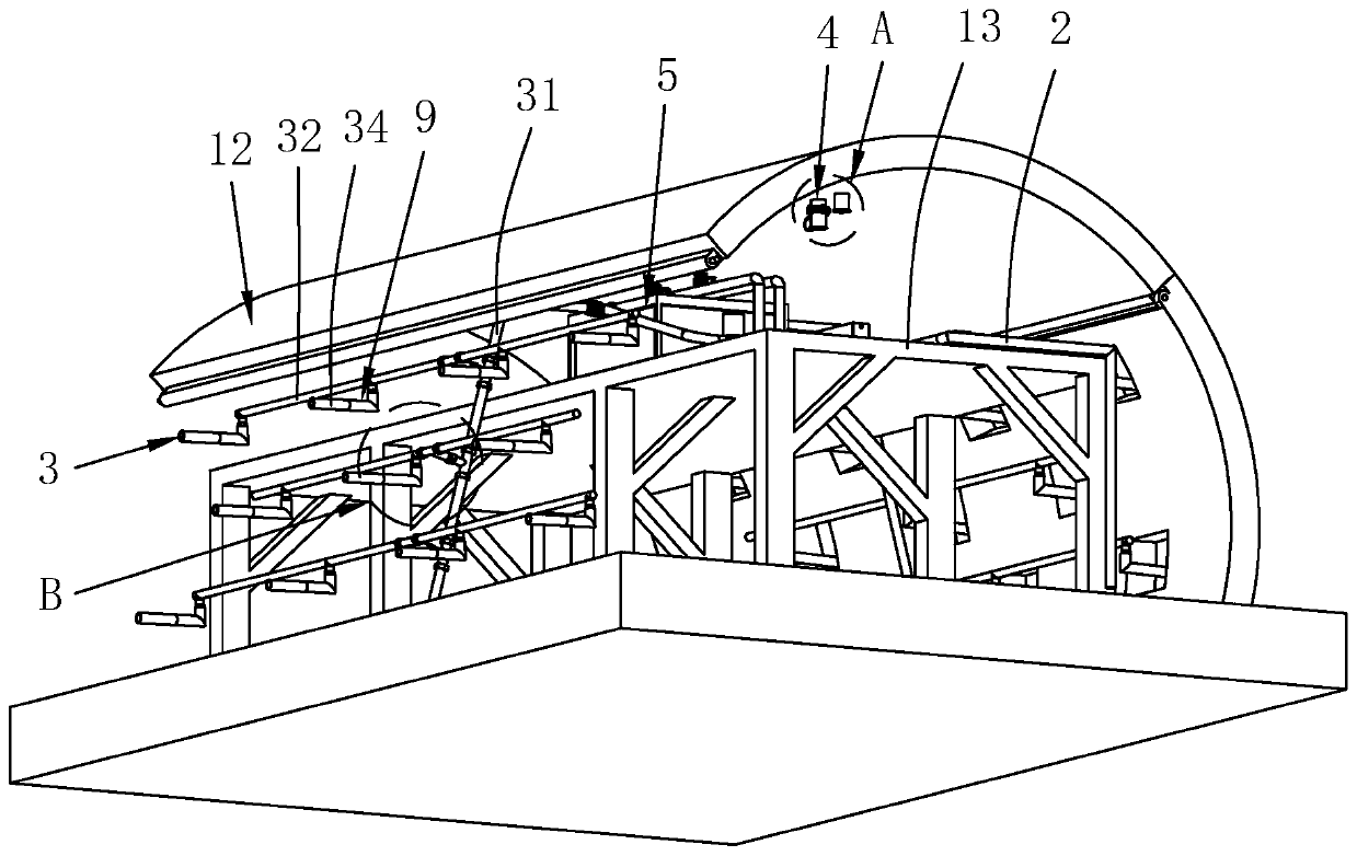 Lining trolley and tunnel secondary lining construction method using lining trolley