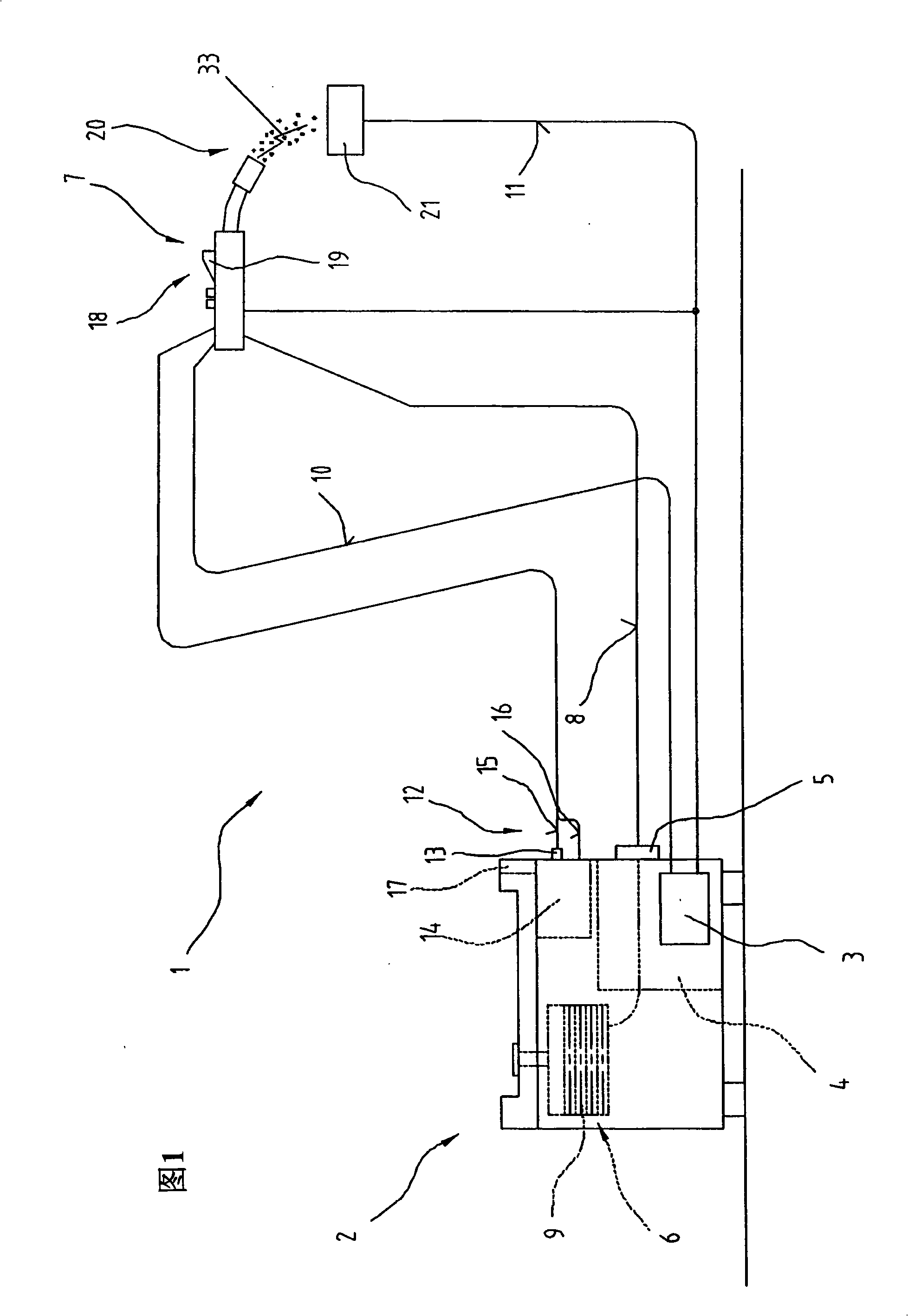 Water vapour plasma burner and method of wear detection and process control in the case of such a water vapour plasma burner