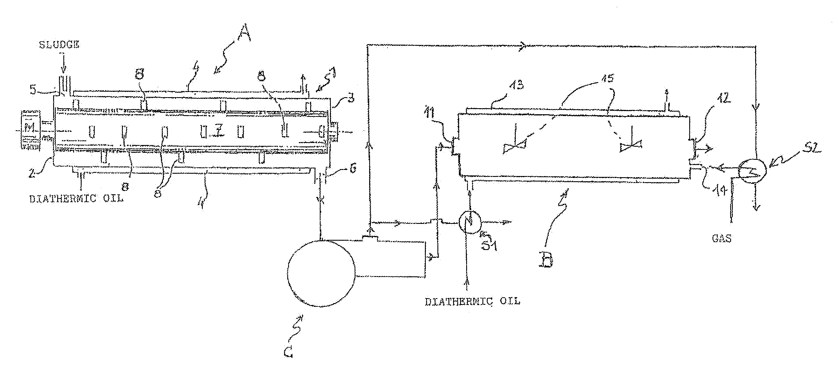 System for making plants for drying solid organic substances in aqueous phase capable of causing explosive reactions safe and process for drying said substances