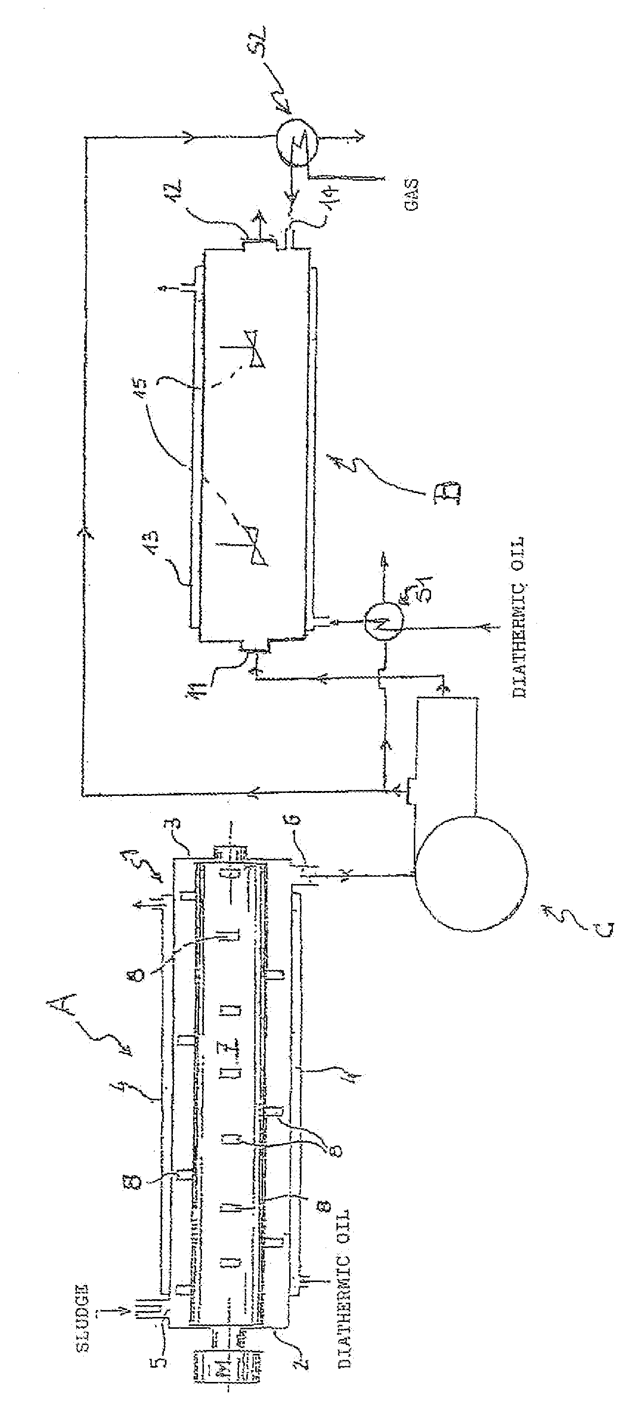 System for making plants for drying solid organic substances in aqueous phase capable of causing explosive reactions safe and process for drying said substances