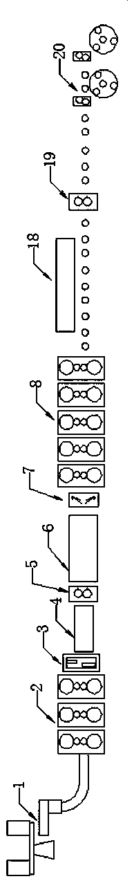 A thin slab continuous casting and rolling production line and its production process