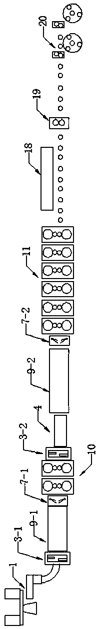 A thin slab continuous casting and rolling production line and its production process