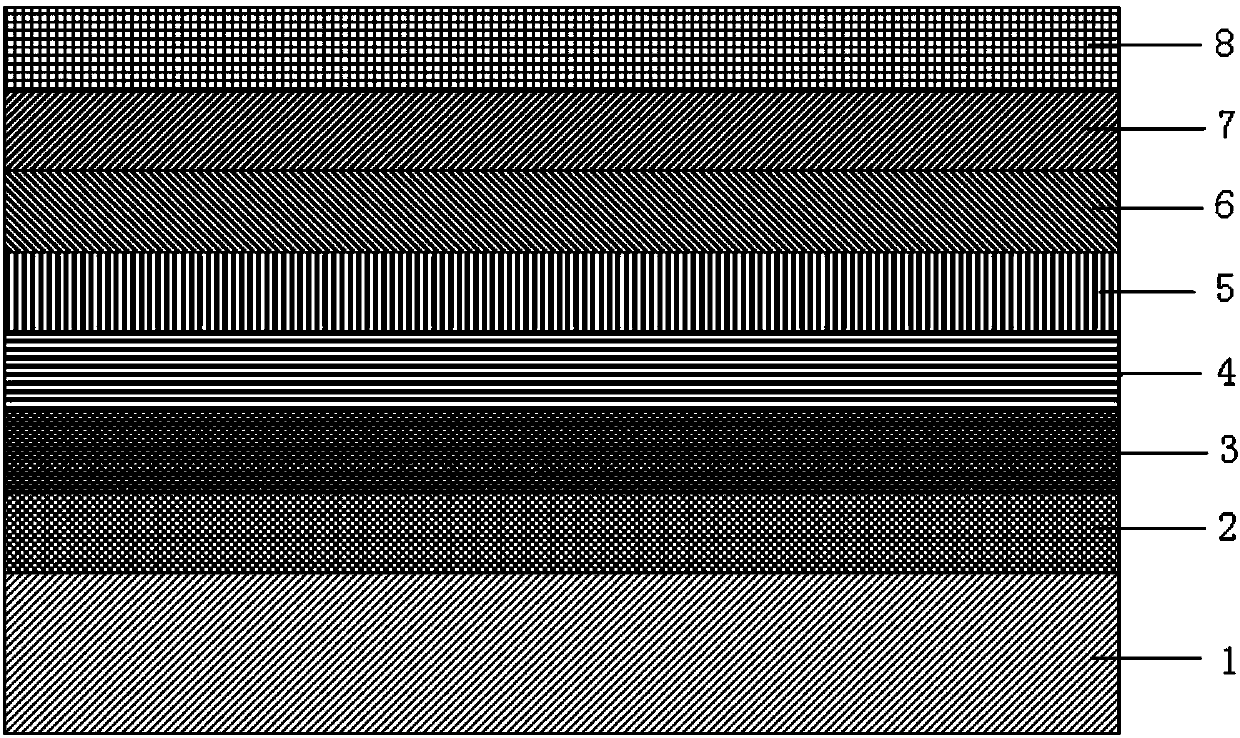 Low-emissivity coated glass capable of enabling film surface to be tempered downwards