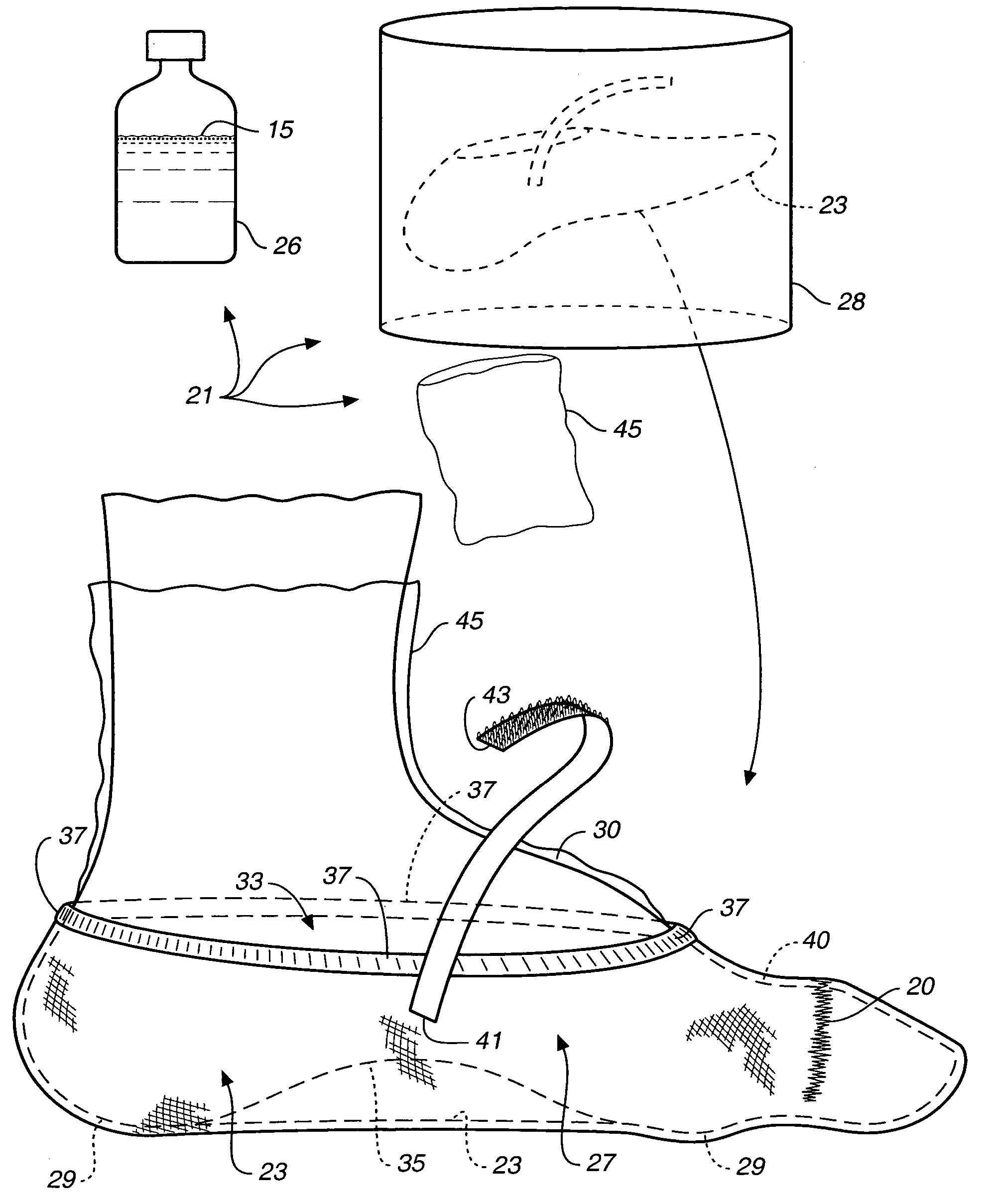 Orthopedic casting slipper kit and method