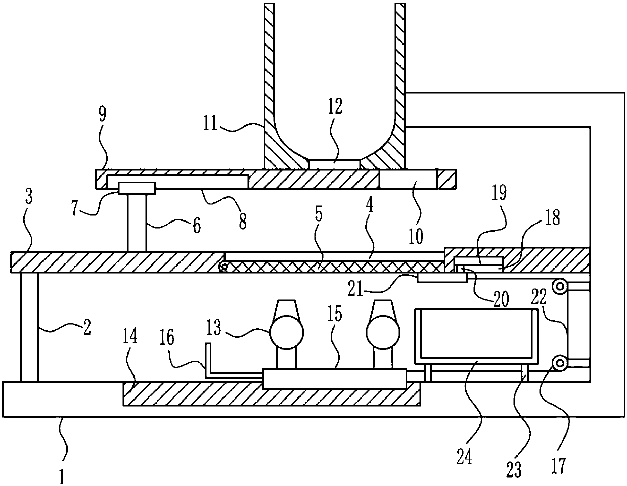 Equipment for quickly removing water from surfaces of washed agricultural fruits