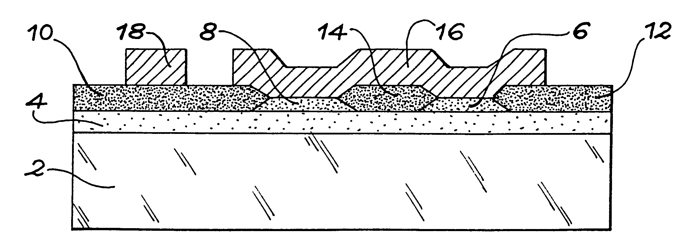 Electrically erasable, programmable, non-volatile memory device compatible with a CMOS/SOI production process