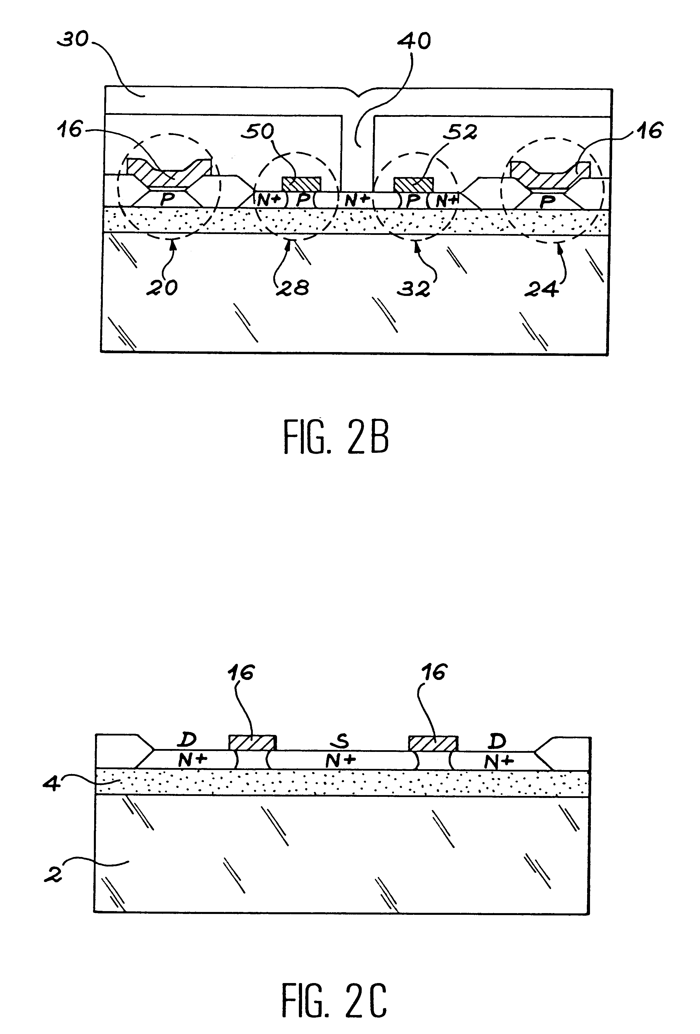 Electrically erasable, programmable, non-volatile memory device compatible with a CMOS/SOI production process