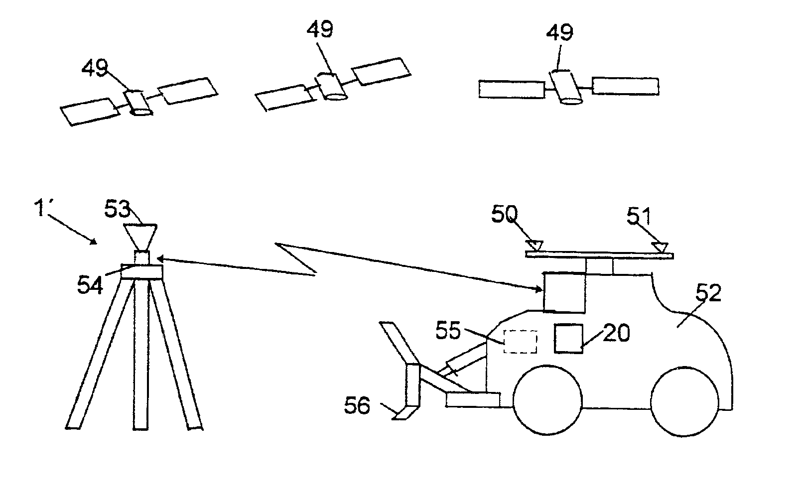 Device and method for determining the position of a working part