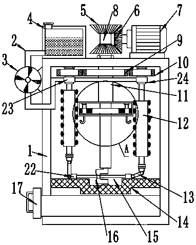 Clinical instrument washing device for digestive system department